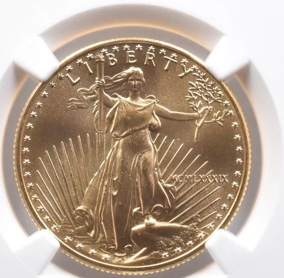 1989 $25 AMERICAN GOLD EAGLE (1 of 2)