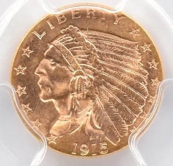 1915 $2.50 INDIAN HEAD GOLD QUARTER EAGLE: 1915 $2.50 Indian Head Gold Quarter Eagle Grade : MS64 Composition : Gold Denomination : $2.50 Year : 1915 Country of Origin : none Mint Location : none Brand/Mint : none Accesso