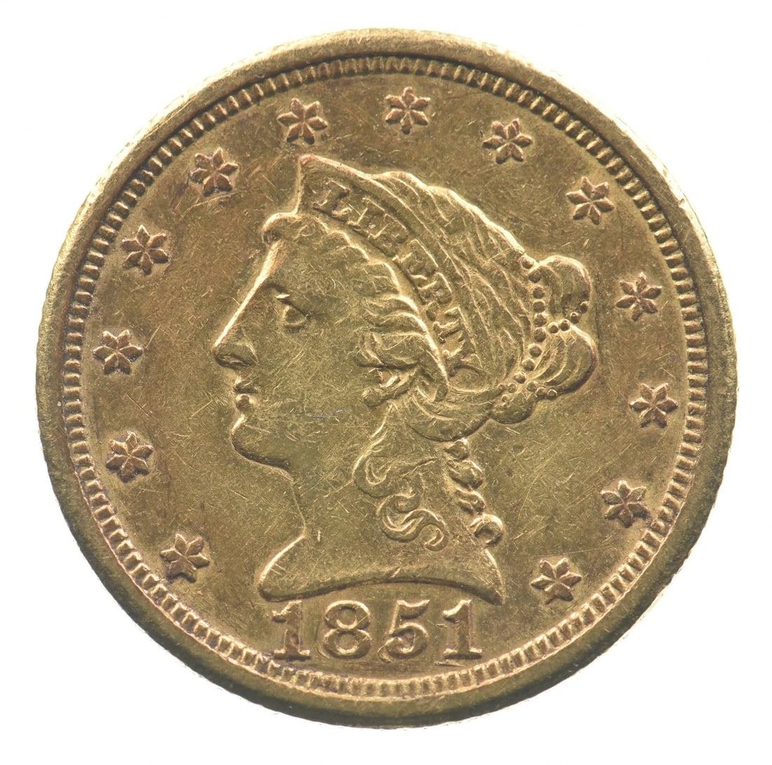 1851-O $2.50 LIBERTY HEAD GOLD QUARTER EAGLE (1 of 2)