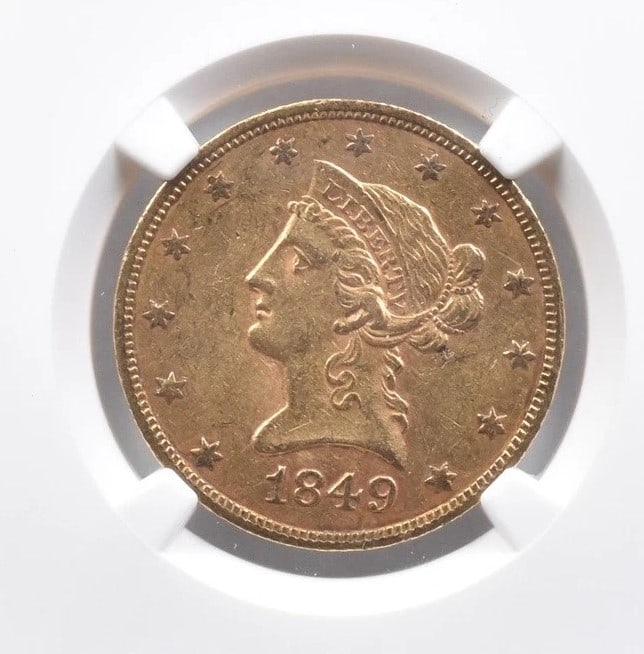 1849 1/1 $10 LIBERTY HEAD GOLD EAGLE (1 of 2)