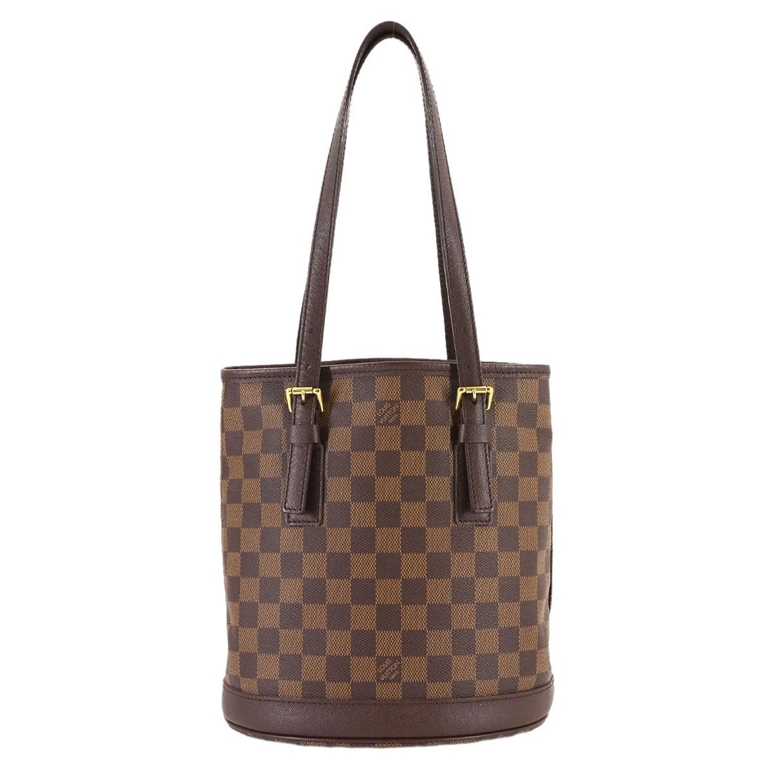 LOUIS VUITTON DAMIER MALE TOTE BAG EBENE BROWN: LOUIS VUITTON Damier Male Tote Bag Ebene Brown Brand: LOUIS VUITTON Type: Tote Bag Material: Damier Canvas Color: Ebene Size: W 8.86 inch, H 9.84 inch, D 6.10 inch Handle 15.4inch to 19.3inch (39c