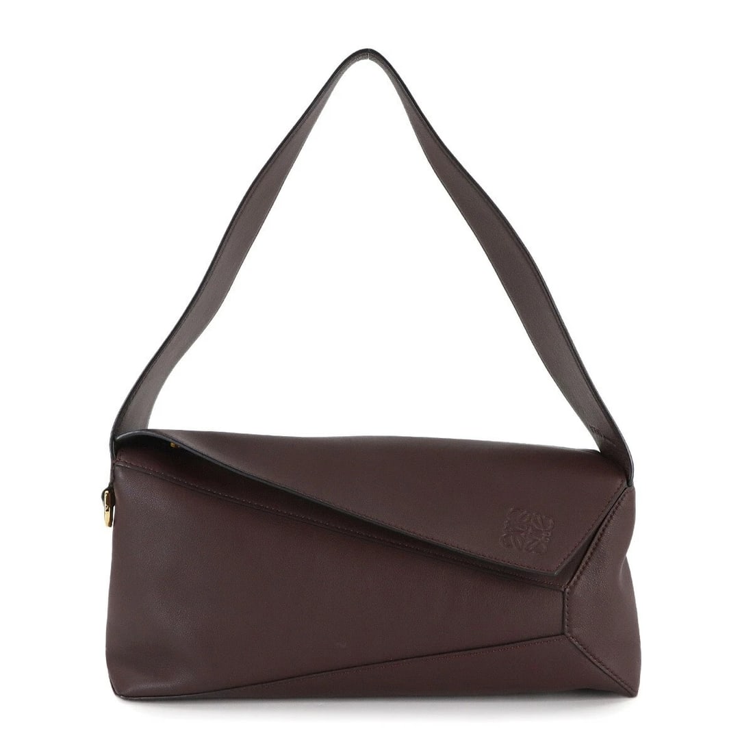 LOEWE PAZZLE HOBO SHOULDER BAG: LOEWE Pazzle Hobo Shoulder Bag Brand: LOEWE Type: Shoulder Bag Material: Leather Color: Bordeaux Size: W 11.42 inch, H 5.31 inch, D 3.94 inch Shoulder 21.3inch (54cm) Accessories: None Acce