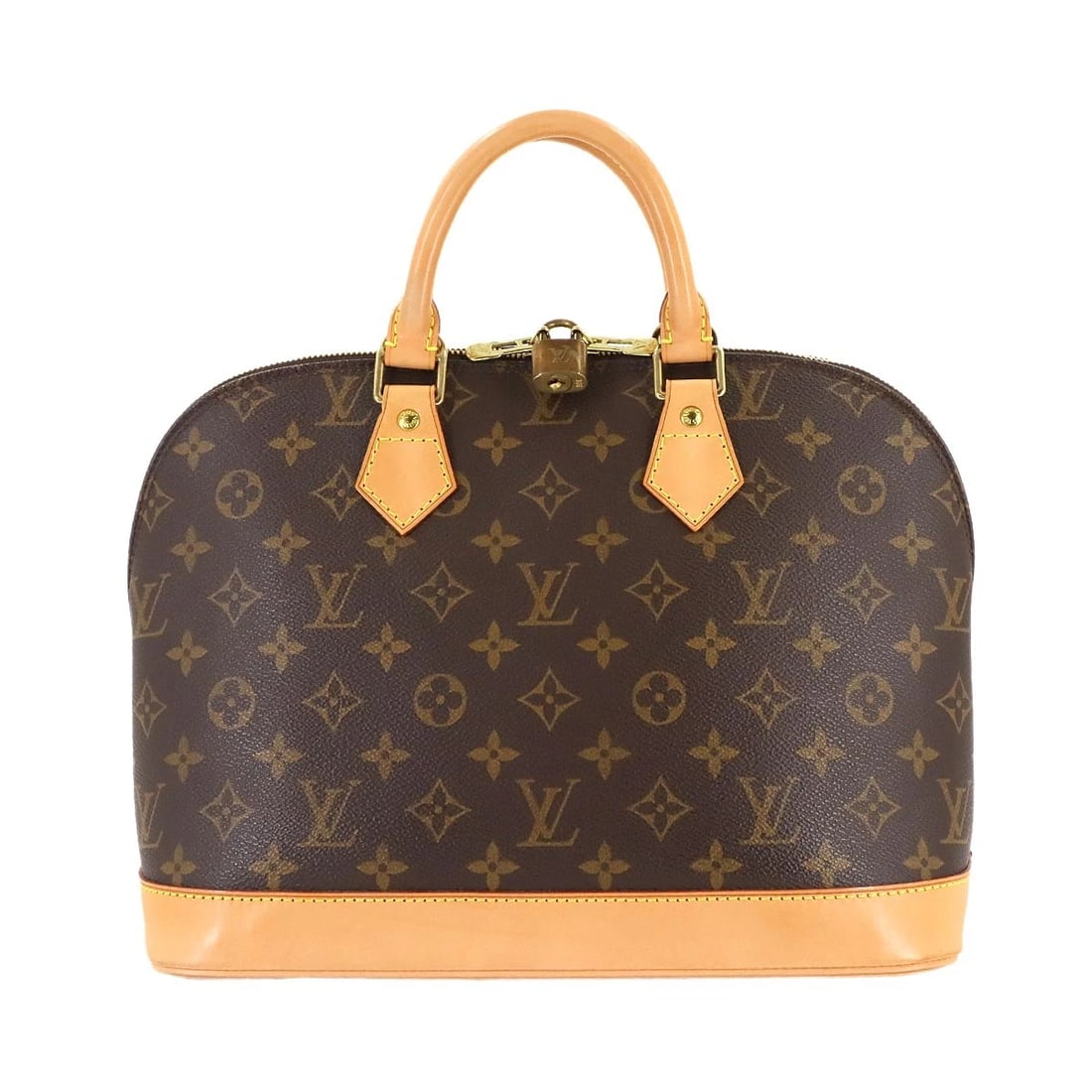 LOUIS VUITTON MONOGRAM ALMA HAND BAG BROWN PURSE: LOUIS VUITTON Monogram Alma Hand Bag Brown Purse Brand: LOUIS VUITTON Type: Hand Bag Material: Monogram Canvas Color: Monogram Size: W 11.81 inch, H 9.25 inch, D 6.30 inch Handle 9.4inch (24cm) A