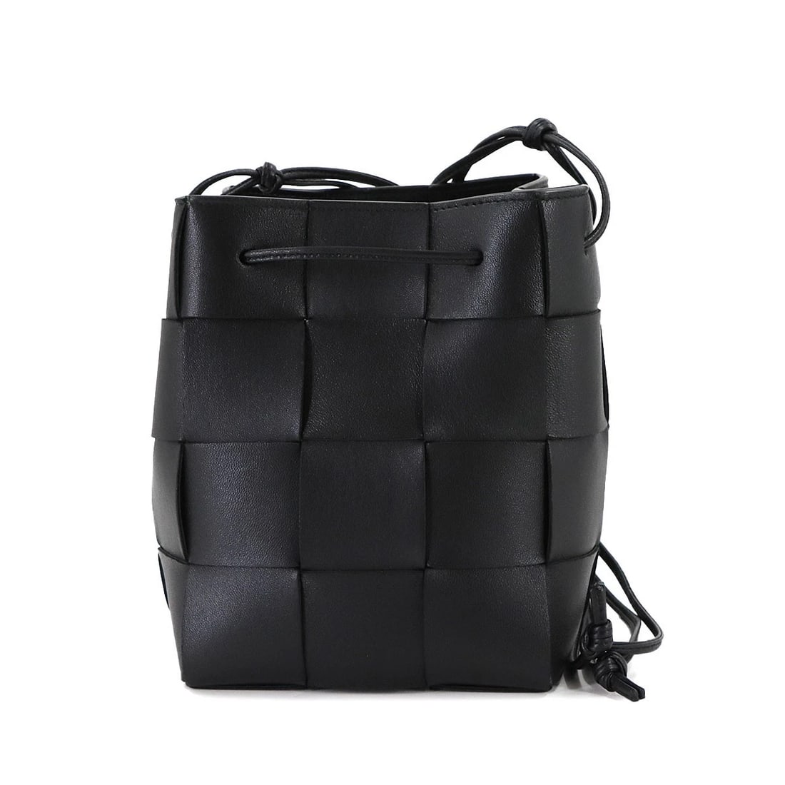 BOTTEGA VENETA INTRECCIATO SMALL CASSETTE SHOULDER BAG BLACK: BOTTEGA VENETA Intrecciato Small Cassette Shoulder Bag Black Brand: BOTTEGA VENETA Type: Shoulder Bag Material: Leather Color: Black Size: W 5.51 inch, H 7.09 inch, D 5.51 inch Shoulder 37.4inch (