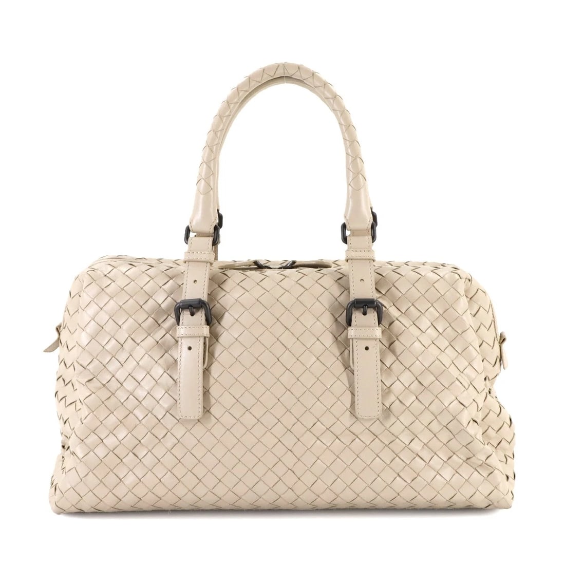 BOTTEGA VENETA INTRECCIATO HAND BAG LEATHER BEIGE PURSE (1 of 7)