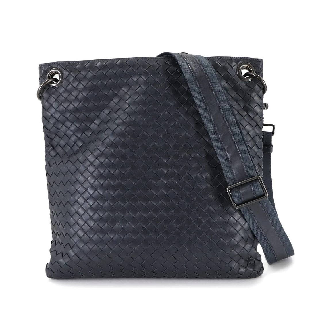 BOTTEGA VENETA INTRECCIATO SHOULDER BAG LEATHER BLUE: BOTTEGA VENETA Intrecciato Shoulder Bag Leather Blue Brand: BOTTEGA VENETA Type: Shoulder Bag Material: Leather Color: Blue Size: W 12.01 inch, H 12.80 inch, D 1.38 inch Shoulder (max.) 55.5inch (