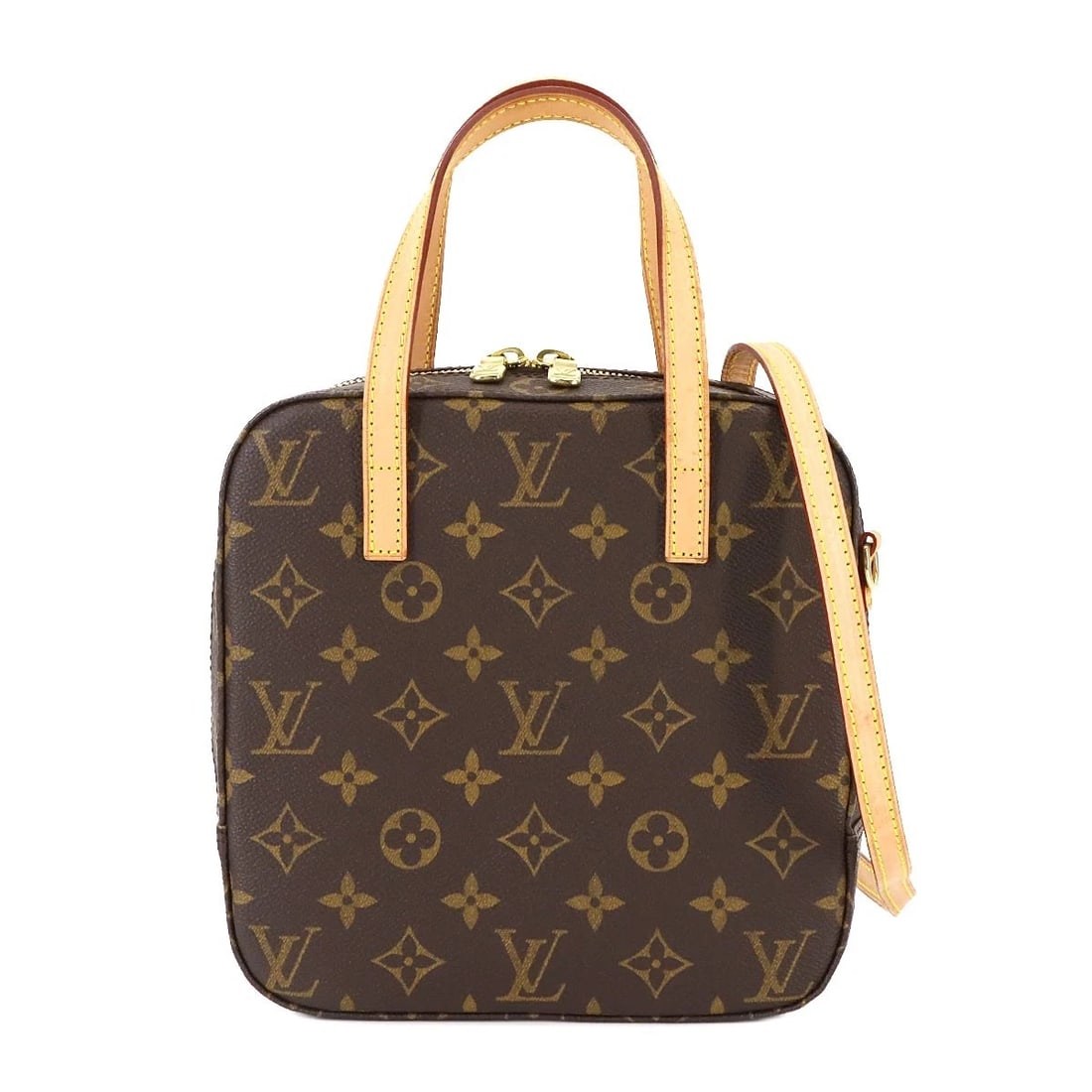 LOUIS VUITTON MONOGRAM SPONTINI 2WAY HAND SHOULDER BAG BROWN: LOUIS VUITTON Monogram Spontini 2way Hand Shoulder Bag Brown Brand: LOUIS VUITTON Type: Hand Bag / Shoulder Bag Material: Monogram Canvas Color: Monogram Size: W 7.87 inch, H 7.87 inch, D 3.15 inc