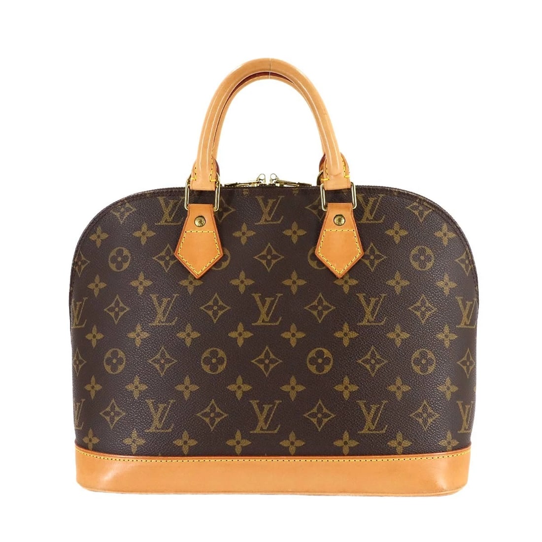 LOUIS VUITTON MONOGRAM ALMA HAND BAG BROWN PURSE: LOUIS VUITTON Monogram Alma Hand Bag Brown Purse Brand: LOUIS VUITTON Type: Hand Bag Material: Monogram Canvas Color: Monogram Size: W 11.81 inch, H 9.25 inch, D 6.30 inch Handle 9.4inch (24cm) A