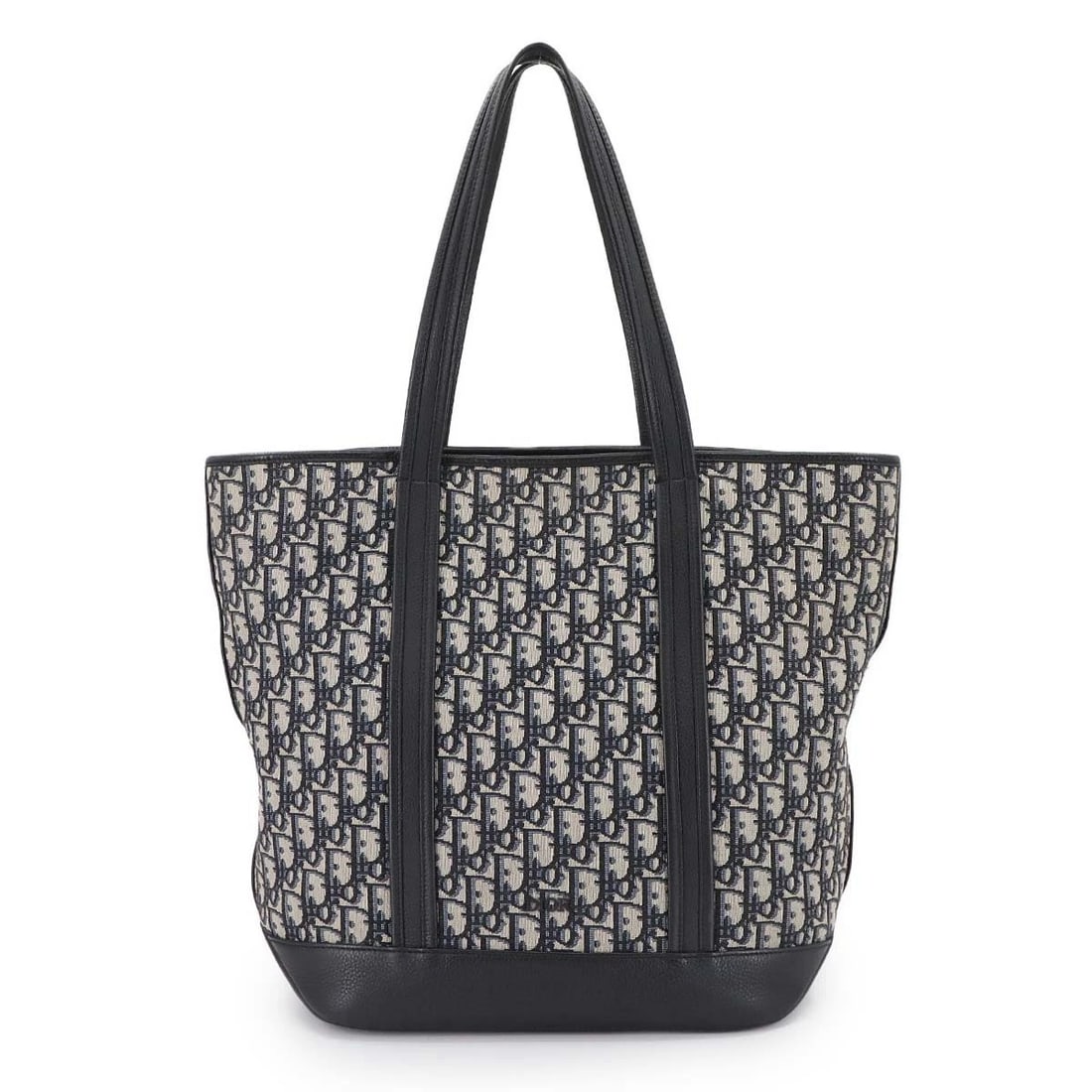 CHRISTIAN DIOR OBLIQUE VOYAGE TOTE BAG CANVAS LEATHER NAVY: Christian Dior Oblique Voyage Tote Bag Canvas Leather Navy Brand: Christian Dior Type: Tote Bag Material: Canvas , Leather Color: Navy , Black Size: W 14.57 inch, H 13.39 inch, D 6.30 inch Handle
