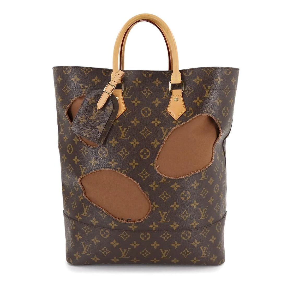 LOUIS VUITTON MONOGRAM WITH HOLES TOTE BAG REI KAWAKUBO BROWN: LOUIS VUITTON Monogram with Holes Tote Bag Rei Kawakubo Brown Brand: LOUIS VUITTON Type: Tote Bag Material: Monogram Canvas Color: Monogram Size: W 12.99 inch, H 15.75 inch, D 5.31 inch Handle 11i