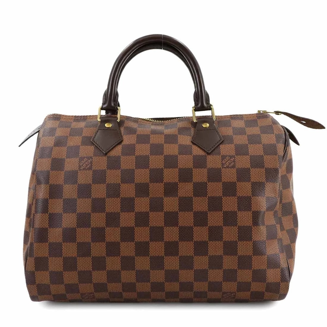 LOUIS VUITTON DAMIER SPEEDY 30 HAND BAG: LOUIS VUITTON Damier Speedy 30 Hand Bag Brand: LOUIS VUITTON Type: Hand Bag Material: Damier Canvas Color: Ebene Size: W 11.81 inch, H 8.27 inch, D 6.89 inch Handle 9.6inch (24.5cm) Accessories: