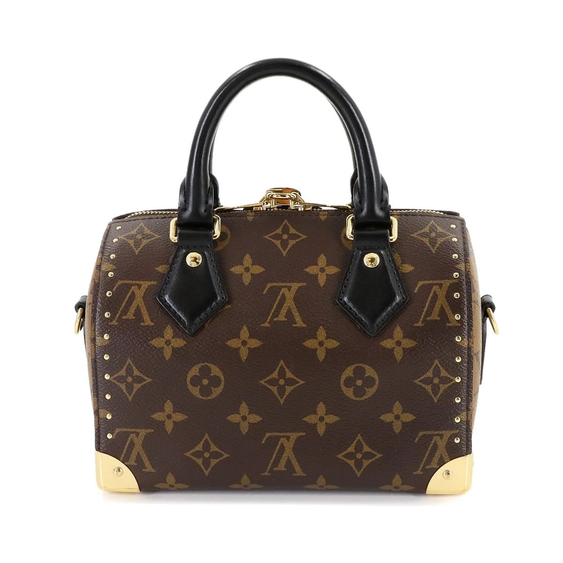 LOUIS VUITTON MONOGRAM REVERSE SPEEDY TRUNK 20 HAND SHOULDER BAG: LOUIS VUITTON Monogram Reverse Speedy Trunk 20 Hand Shoulder Bag Brand: LOUIS VUITTON Type: Hand Bag / Shoulder Bag Material: Monogram Reverse Canvas Color: Monogram , Monogram Reverse , Noir Size