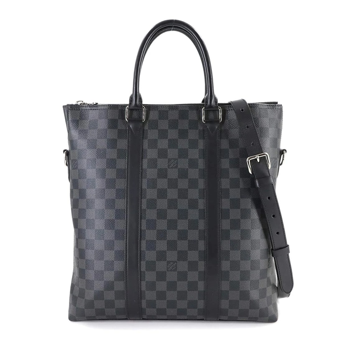 LOUIS VUITTON DAMIER GRAPHITE ANTON TOTE SHOULDER BAG PURSE: LOUIS VUITTON Damier Graphite Anton Tote Shoulder Bag Purse Brand: LOUIS VUITTON Type: Tote Bag / Shoulder Bag Material: Damier Graphite Canvas Color: Damier Graphite Size: W 13.78 inch, H 14.57 i