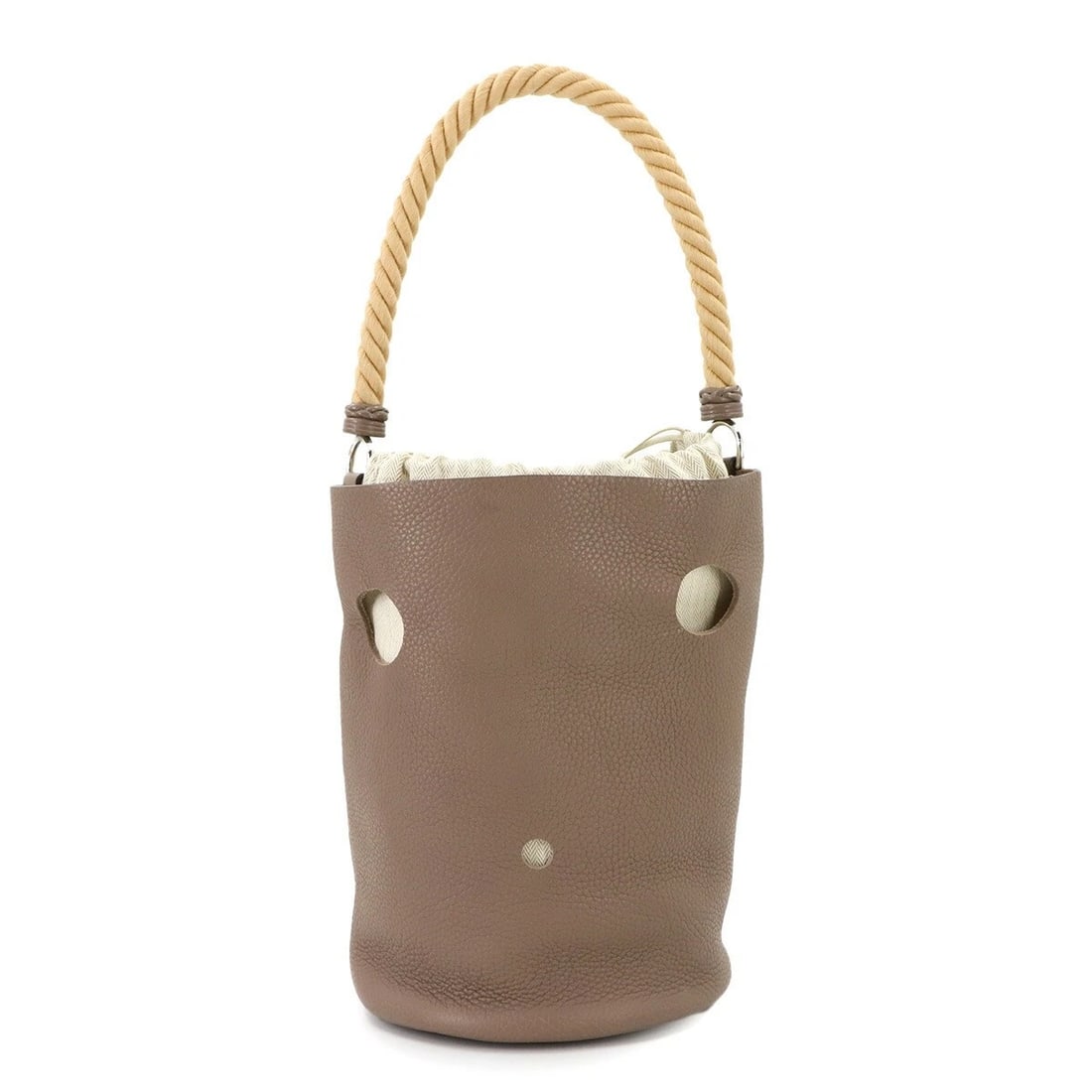 HERMES MANGEOIRE GM HAND BAG TAURILLON CLEMENCE ETOUPE: HERMES Mangeoire GM Hand Bag Taurillon Clemence Etoupe Brand: HERMES Type: Hand Bag Material: Taurillon Clemence Color: Etoupe Size: W 6.89 inch, H 10.63 inch, D 6.89 inch Handle 19.7inch (50cm)