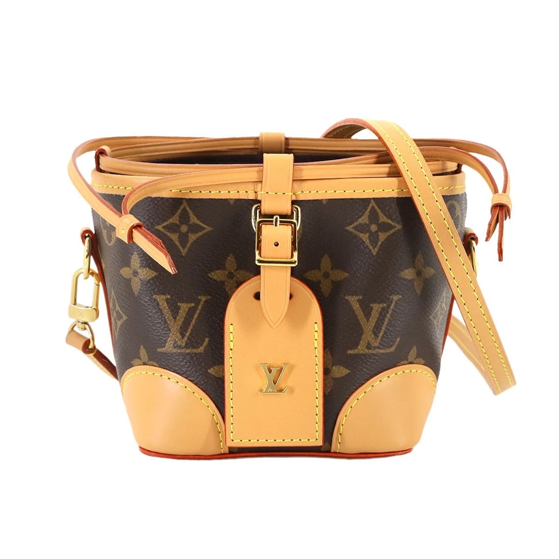 LOUIS VUITTON MONOGRAM NOE PURSE SHOULDER BAG BROWN PURSE: LOUIS VUITTON Monogram Noe Purse Shoulder Bag Brown Purse Brand: LOUIS VUITTON Type: Shoulder Bag Material: Monogram Canvas Color: Monogram Size: W 4.53 inch, H 4.53 inch, D 4.53 inch Shoulder 46.