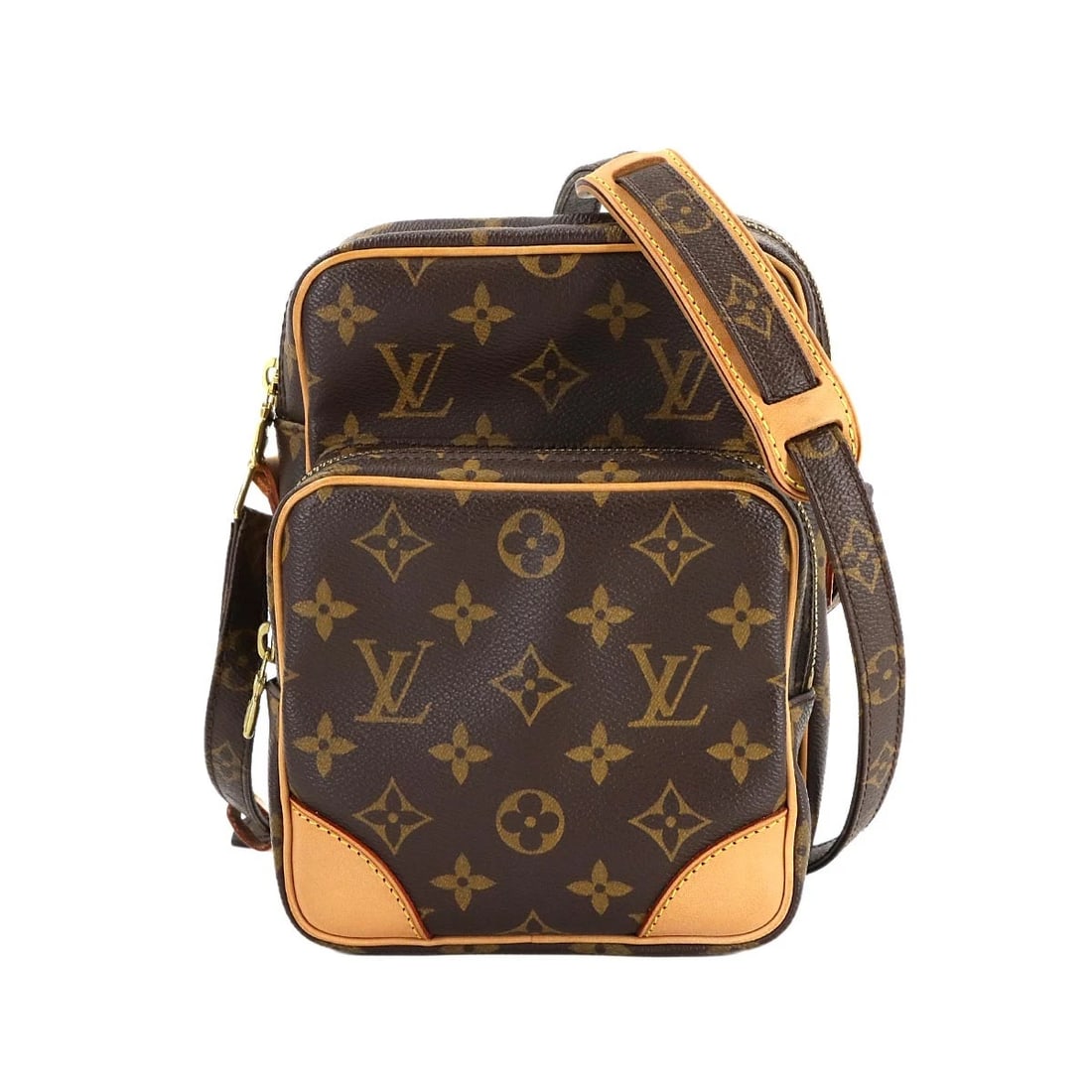 LOUIS VUITTON MONOGRAM SHOULDER BAG BROWN LV PURSE: LOUIS VUITTON Monogram Shoulder Bag Brown LV Purse Brand: LOUIS VUITTON Type: Shoulder Bag Material: Monogram Canvas Color: Monogram Size: W 6.10 inch, H 8.46 inch, D 3.74 inch Shoulder 40inch to