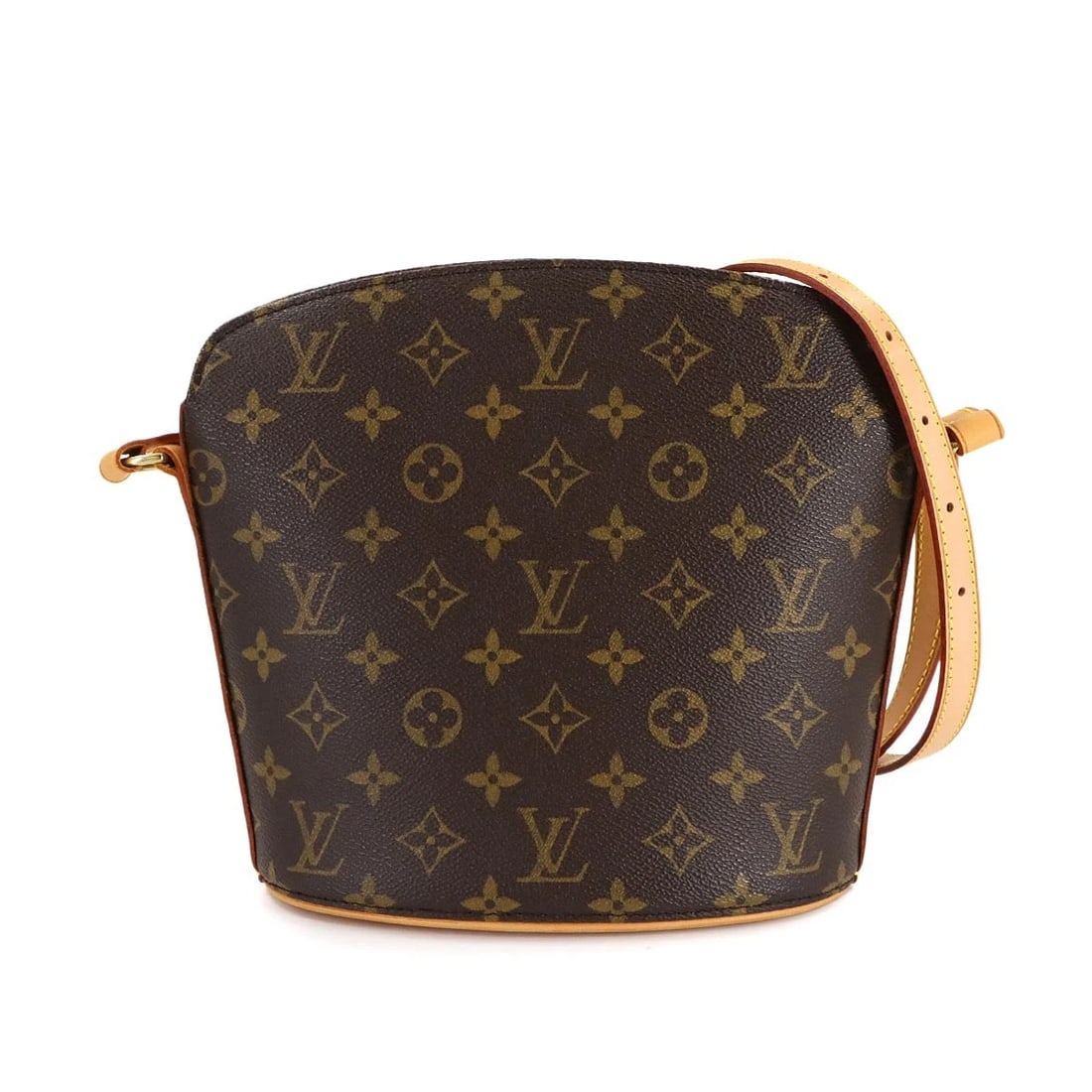 LOUIS VUITTON MONOGRAM DROUOT SHOULDER BAG BROWN PURSE: LOUIS VUITTON Monogram Drouot Shoulder Bag Brown Purse Brand: LOUIS VUITTON Type: Shoulder Bag Material: Monogram Canvas Color: Monogram Size: W 7.87 inch, H 8.46 inch, D 4.13 inch Shoulder 42.9in