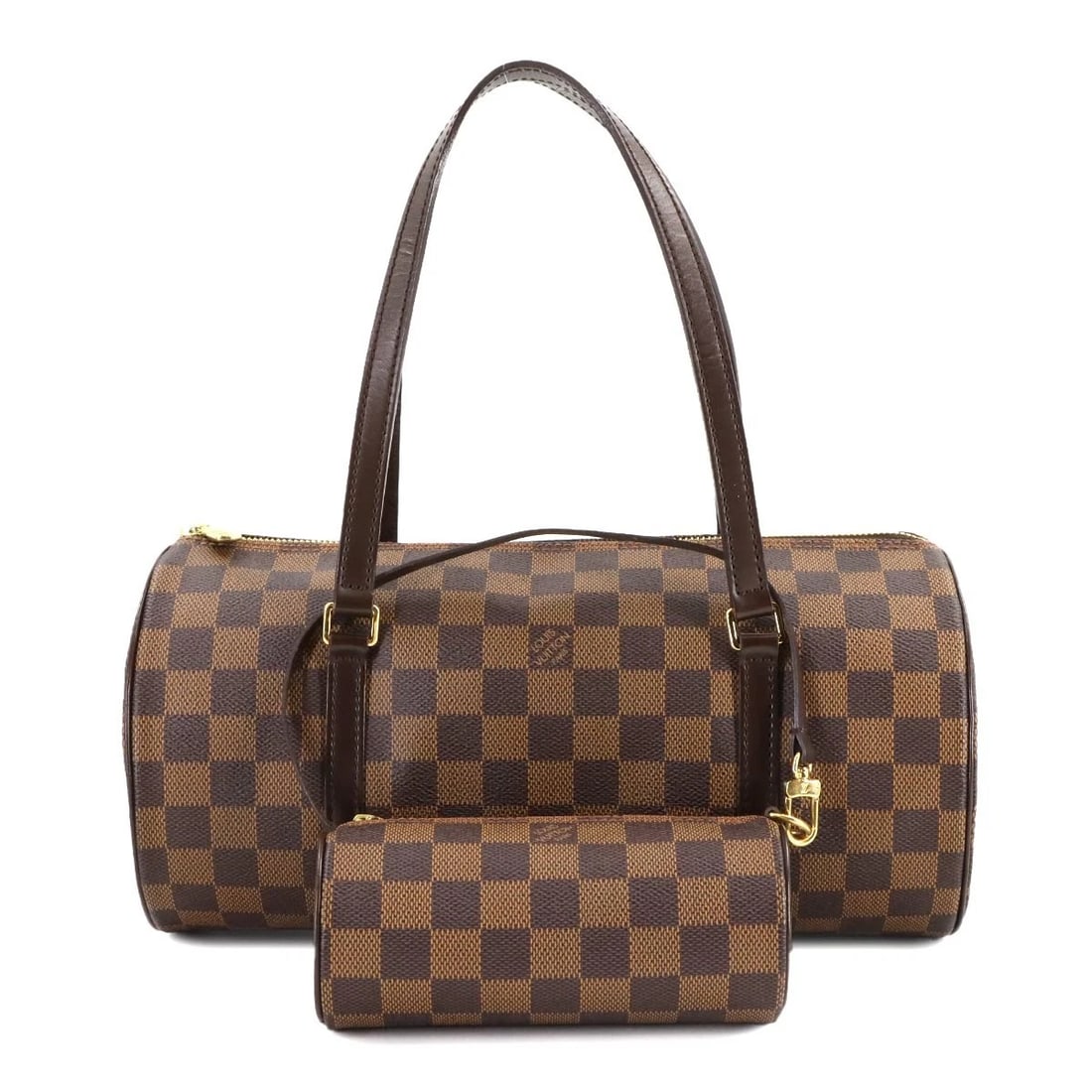 LOUIS VUITTON DAMIER PAPILLON 30 HAND BAG EBENE POUCH PURSE: LOUIS VUITTON Damier Papillon 30 Hand Bag Ebene Pouch Purse Brand: LOUIS VUITTON Type: Hand Bag Material: Damier Canvas Color: Ebene Size: W 12.01 inch, H 5.91 inch, D 5.91 inch Handle 17.7inch (4