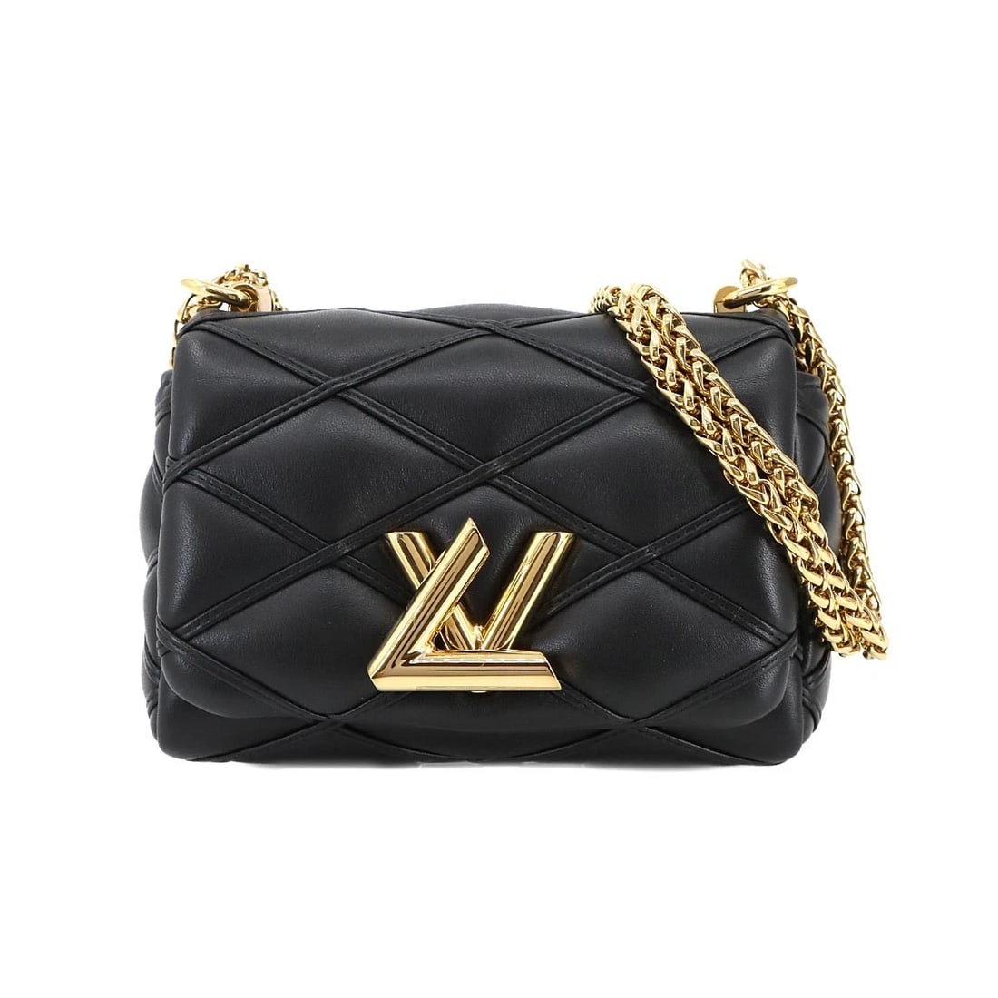 LOUIS VUITTON MARTAGE CHAIN SHOULDER BAG LEATHER NOIR: LOUIS VUITTON Martage Chain Shoulder Bag Leather Noir Brand: LOUIS VUITTON Type: Shoulder Bag Material: Leather Color: Noir Size: W 5.71 inch, H 3.94 inch, D 2.56 inch Shoulder 24.4inch to 43.7inc