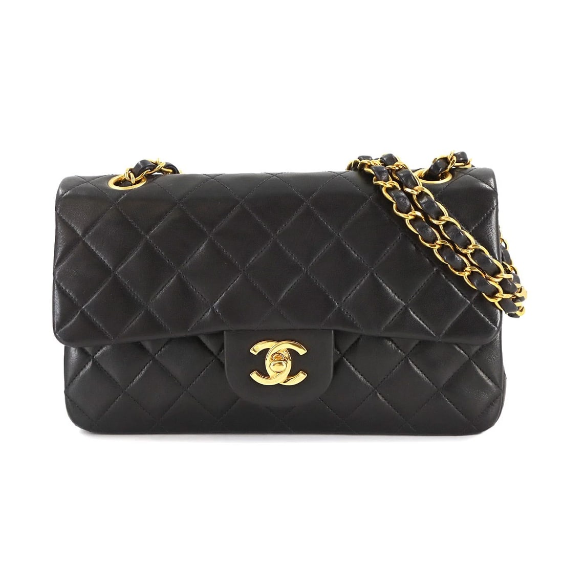 CHANEL MATELASSE 23 CHAIN SHOULDER BAG LEATHER BLACK VINTAGE (1 of 5)
