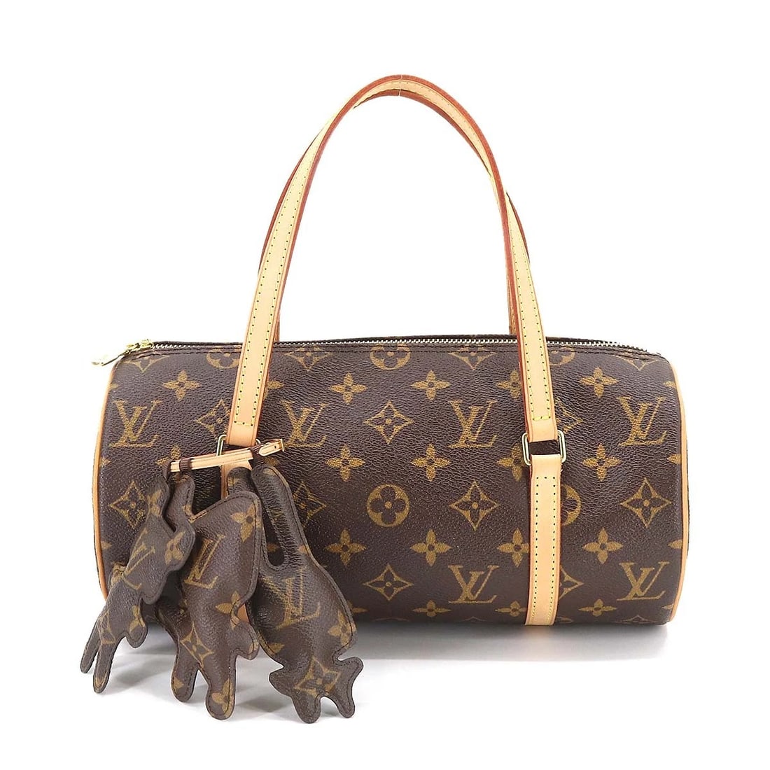 LOUIS VUITTON MONOGRAM PAPILLON 26 HAND BAG: LOUIS VUITTON Monogram Papillon 26 Hand Bag Brand: LOUIS VUITTON Type: Hand Bag Material: Monogram Canvas Color: Monogram Size: W 11.02 inch, H 5.12 inch, D 5.12 inch Handle 11inch (28cm) Accesso