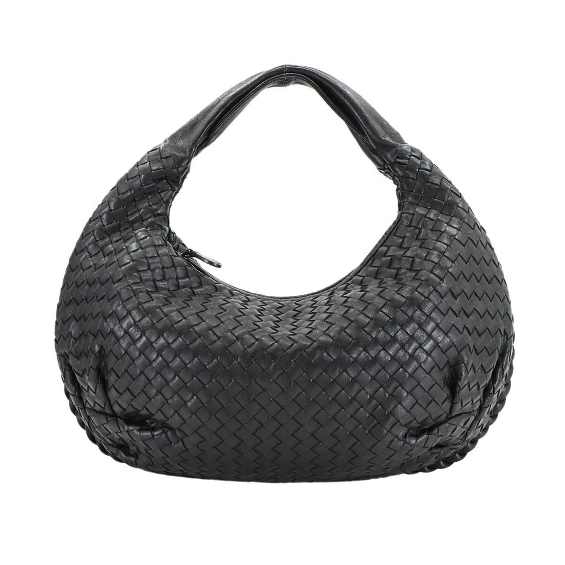 BOTTEGA VENETA INTRECCIATO HOBO SHOULDER BAG LEATHER BLACK: BOTTEGA VENETA Intrecciato Hobo Shoulder Bag Leather Black Brand: BOTTEGA VENETA Type: Shoulder Bag Material: Leather Color: Black Size: W 14.96 inch, H 9.84 inch, D 3.15 inch Shoulder 12.6inch (3
