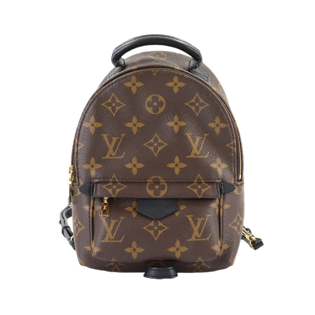 LOUIS VUITTON MONOGRAM PALM SPRINGS BACKPACK MINI BROWN PURSE: LOUIS VUITTON Monogram Palm Springs Backpack Mini Brown Purse Brand: LOUIS VUITTON Type: Backpack Material: Monogram Canvas Color: Monogram Size: W 6.30 inch, H 8.46 inch, D 3.35 inch Handle 5.5in