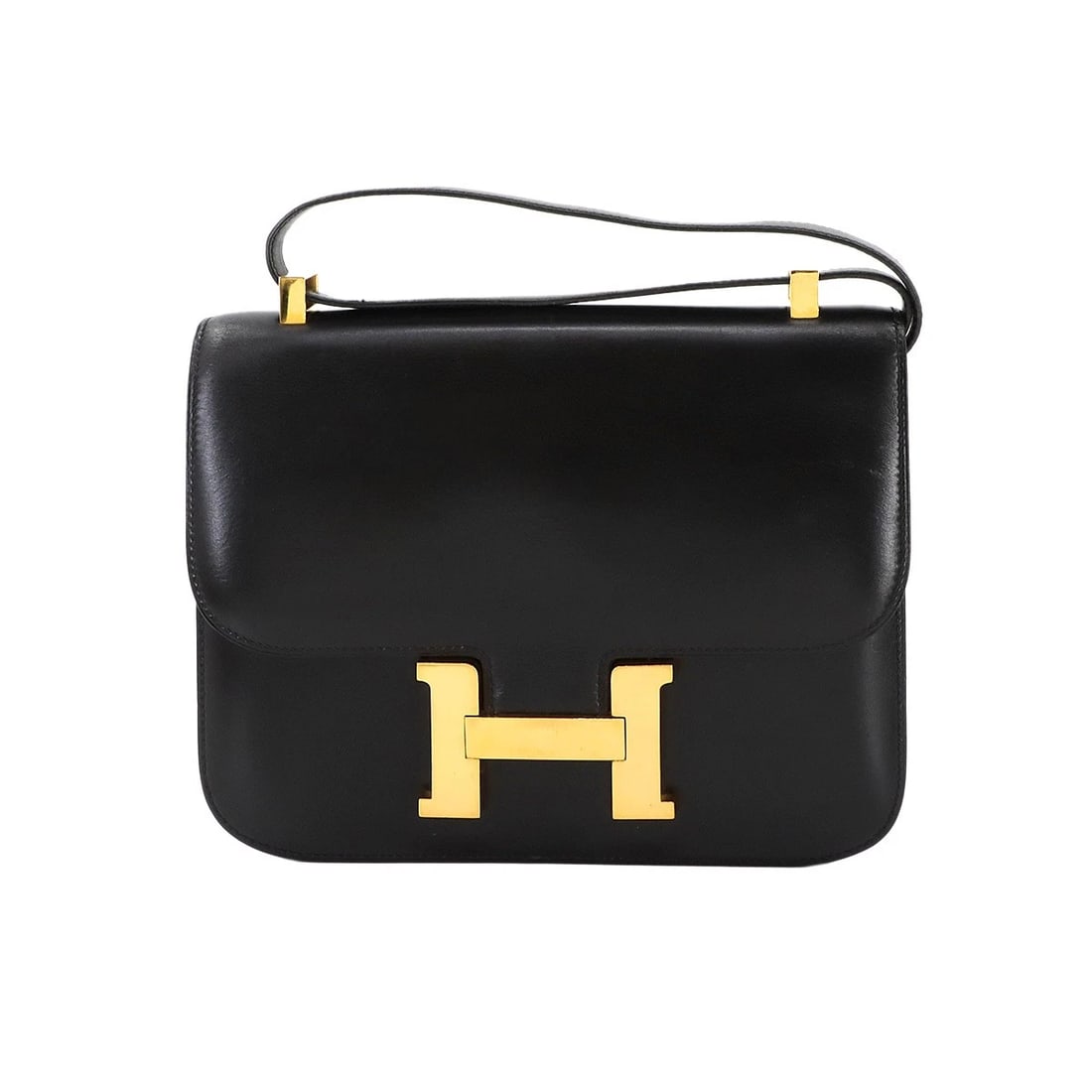 HERMES CONSTANCE 23 SHOULDER BAG BOX CALF LEATHER BLACK VINTAGE PURSE: HERMES Constance 23 Shoulder Bag Box Calf Leather Black Vintage Purse Brand: HERMES Type: Shoulder Bag Material: Box Calf Color: Black Size: W 9.06 inch, H 7.09 inch, D 1.57 inch Shoulder 18.9inch
