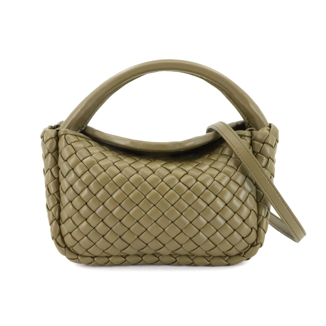 BOTTEGA VENETA INTRECCIATO SMALL COBBLE HAND SHOULDER BAG LEATHER GREEN: BOTTEGA VENETA Intrecciato Small Cobble Hand Shoulder Bag Leather Green Brand: BOTTEGA VENETA Type: Hand Bag / Shoulder Bag Material: Leather Color: Green Size: W 7.28 inch, H 4.72 inch, D 3.94 in