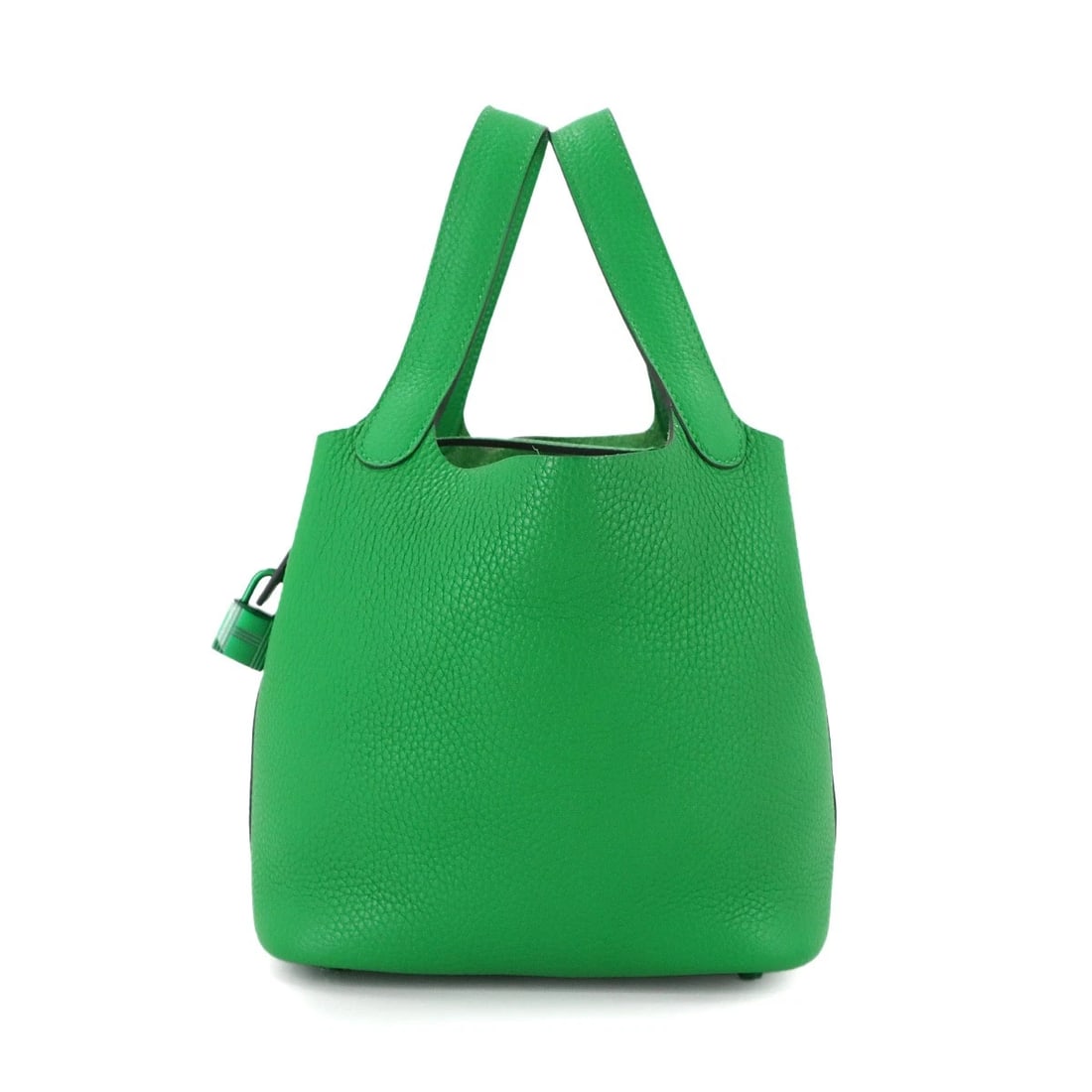 HERMES PICOTIN LOCK PM MONOCHROME SO GREEN HAND BAG BAMBOU: HERMES Picotin Lock PM Monochrome So Green Hand Bag Bambou Brand: HERMES Type: Hand Bag Material: Taurillon Clemence Color: Bambou Size: W 7.09 inch, H 7.48 inch, D 5.31 inch Handle 11inch (28cm)