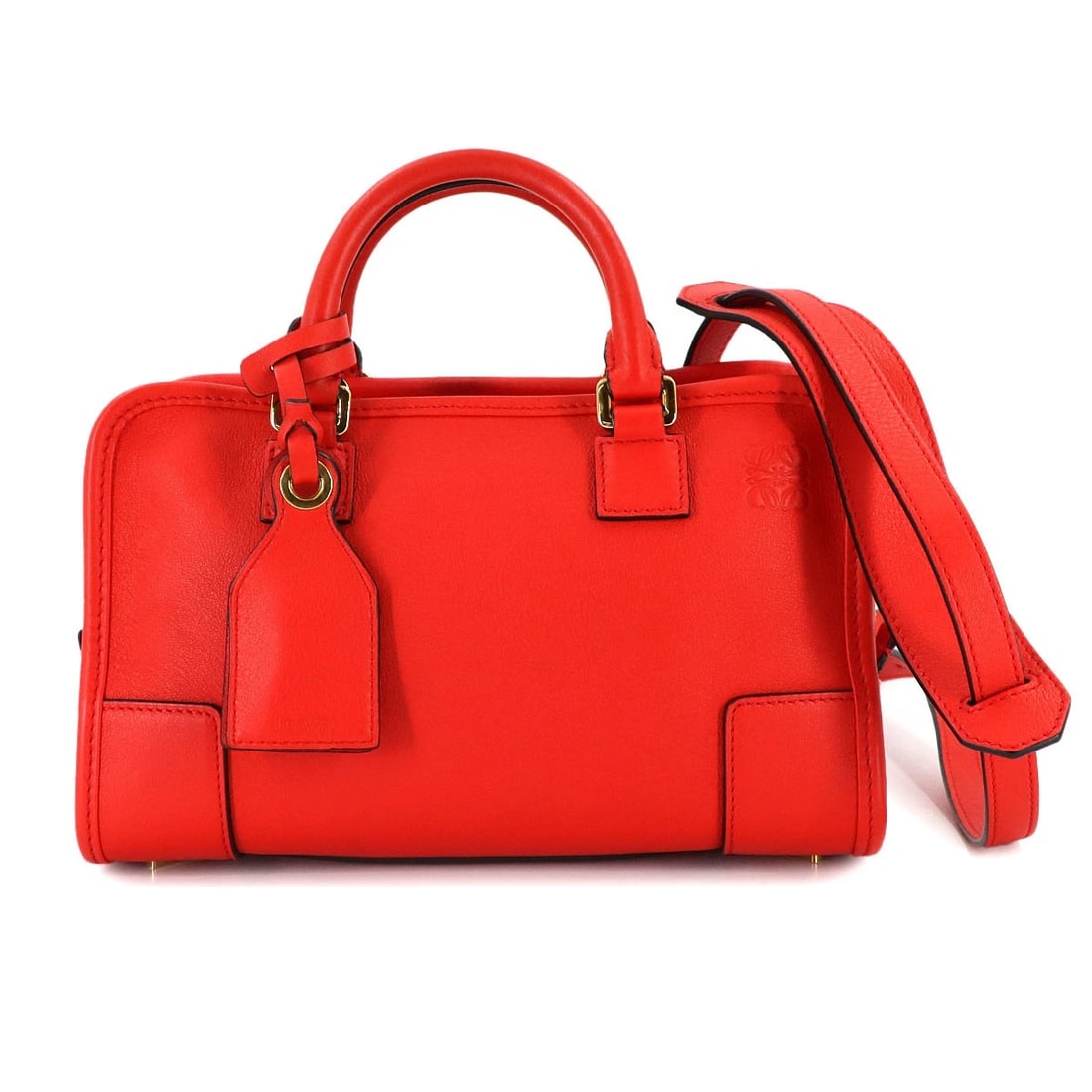 LOEWE 23 2WAY HAND SHOULDER BAG LEATHER RED PURSE: LOEWE 23 2way Hand Shoulder Bag Leather Red Purse Brand: LOEWE Type: Hand Bag / Shoulder Bag Material: Leather Color: Red Size: W 9.25 inch, H 5.51 inch, D 3.74 inch Shoulder 42.9inch to 50inch (1