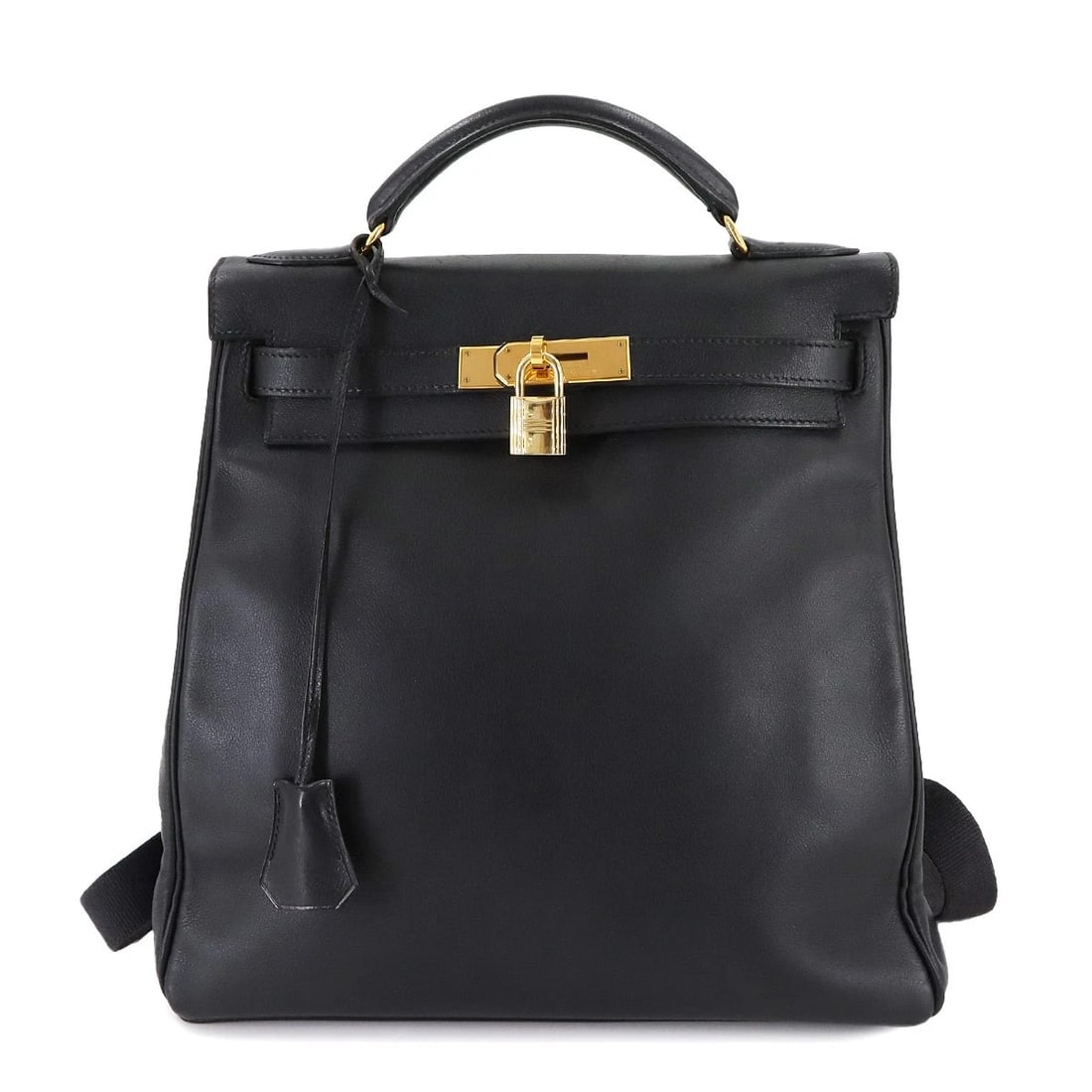 HERMES KELLY AD GM BACKPACK VEAU GULLIVER BLACK PURSE: HERMES Kelly Ad GM Backpack Veau Gulliver Black Purse Brand: HERMES Type: Backpack Material: Veau Gulliver Color: Black Size: W 10.63 inch, H 10.63 inch, D 4.13 inch Handle 7.5inch (19cm) Accesso
