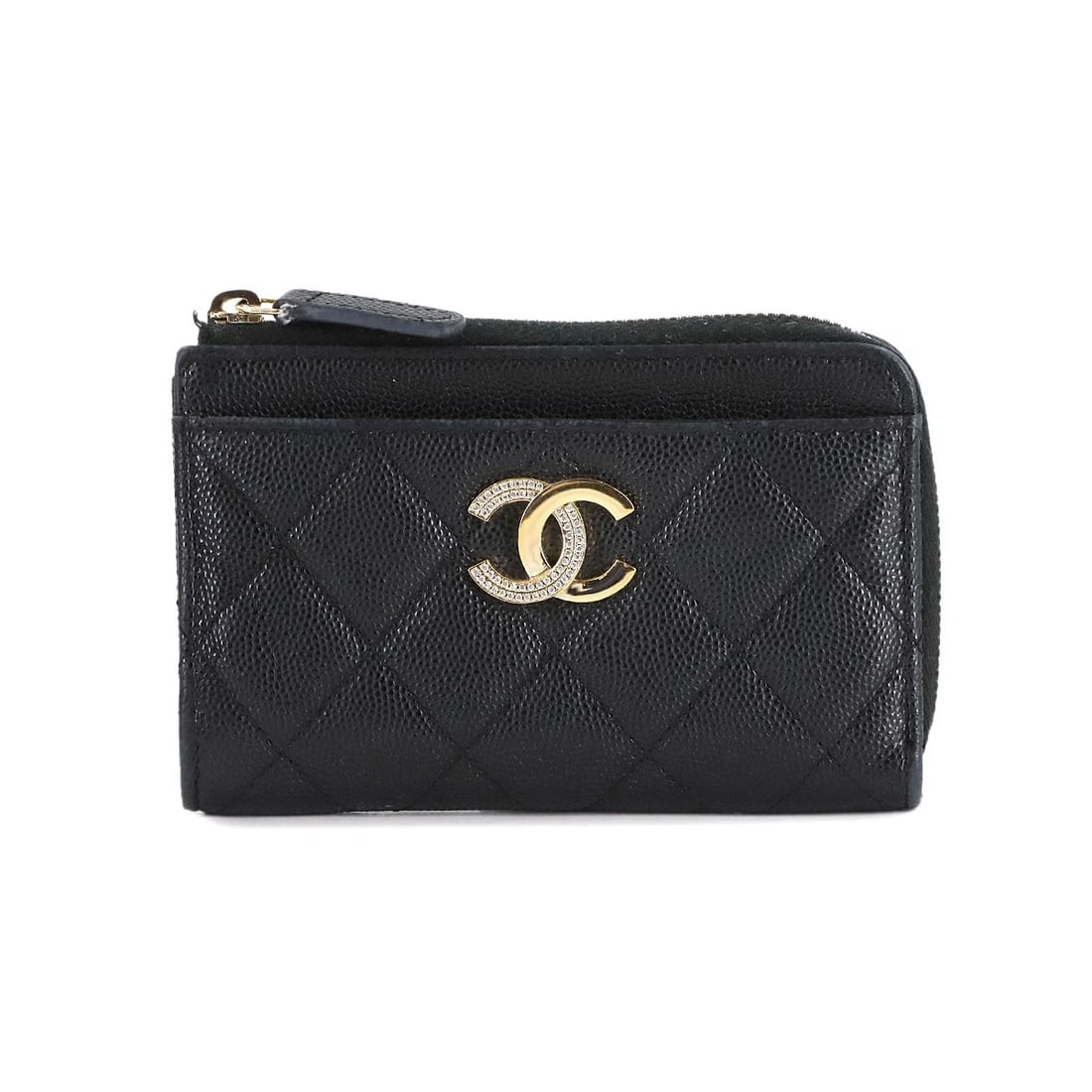 CHANEL MATELASSE COIN CASE PURSE WALLET LEATHER BLACK: CHANEL Matelasse Coin Case Purse Wallet Leather Black Brand: CHANEL Type: Coin Case Material: Leather Color: Black Size: W 5.12 inch, H 3.35 inch, D 0.79 inch Accessories: None Accessories