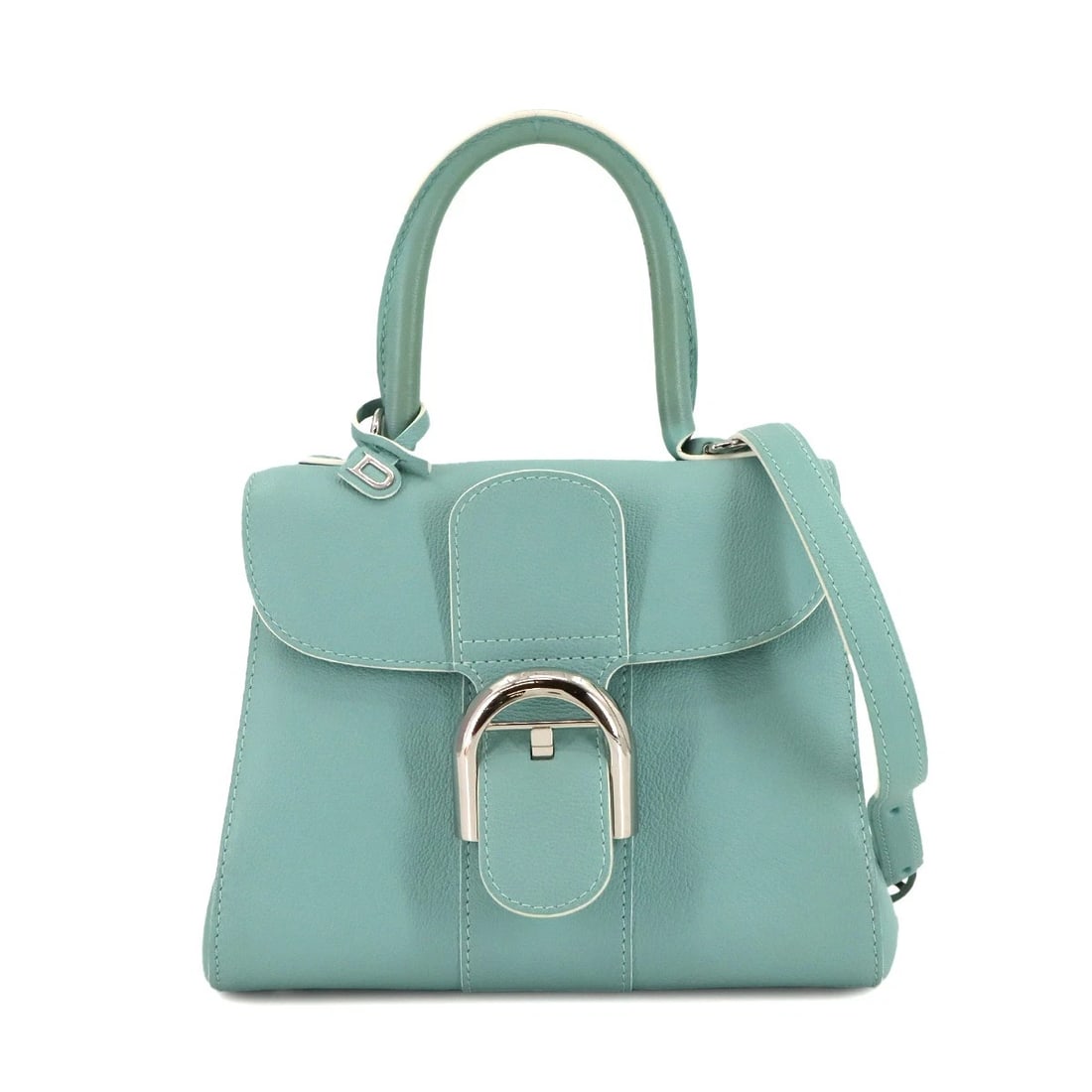 DELVAUX BRILLANT MINI 2WAY HAND SHOULDER BAG LEATHER BLUE PURSE: DELVAUX Brillant Mini 2way Hand Shoulder Bag Leather Blue Purse Brand: DELVAUX Type: Hand Bag / Shoulder Bag Material: Leather Color: Blue Size: W 7.87 inch, H 5.91 inch, D 4.33 inch Handle 9.8inc