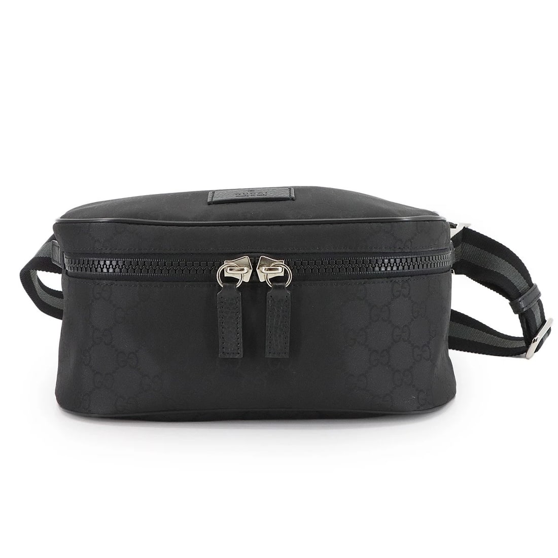 GUCCI CROSSBODY WAIST BAG GG NYLON LEATHER BLACK PURSE: GUCCI Crossbody Waist Bag GG Nylon Leather Black Purse Brand: GUCCI Type: Crossbody Bag Material: GG Nylon , Leather Color: Black Size: W 10.24 inch, H 4.72 inch, D 5.51 inch Shoulder (max.) 37.8i