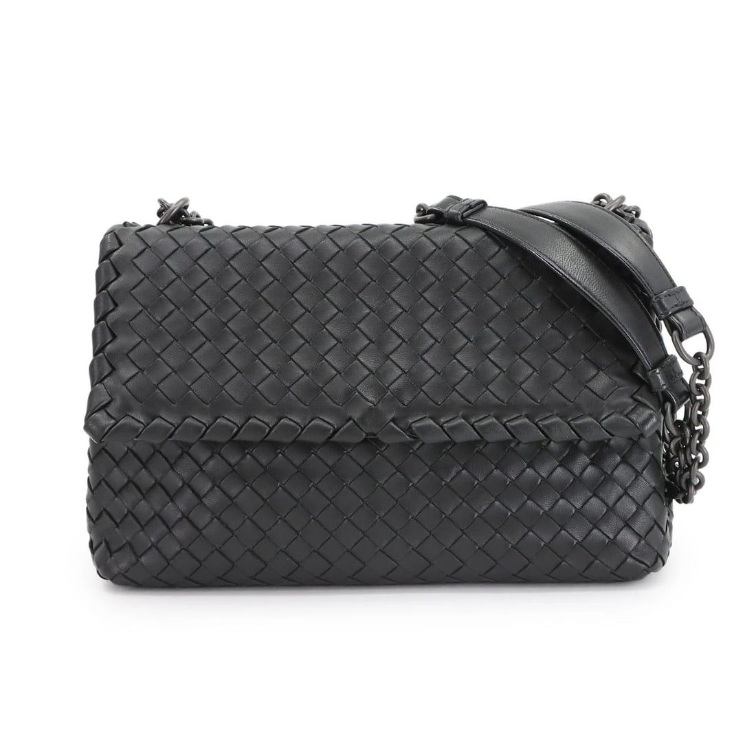 BOTTEGA VENETA INTRECCIATO OLIMPIA SMALL SHOULDER BAG LEATHER BLACK: BOTTEGA VENETA Intrecciato Olimpia Small Shoulder Bag Leather Black Brand: BOTTEGA VENETA Type: Shoulder Bag Material: Leather Color: Black Size: W 10.24 inch, H 6.30 inch, D 3.35 inch Shoulder 27