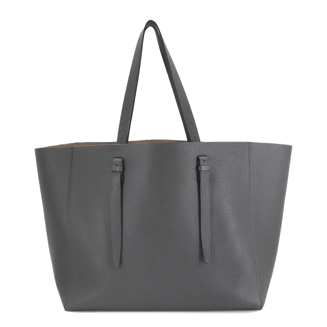 VALEXTRA SOFT TOTE BAG LEATHER GRAY PURSE: Valextra Soft Tote Bag Leather Gray Purse Brand: Valextra Type: Tote Bag Material: Leather Color: Gray Size: W 13.19 inch, H 11.02 inch, D 6.30 inch Handle 12.2inch to 20.1inch (31cm to 51cm) Acc