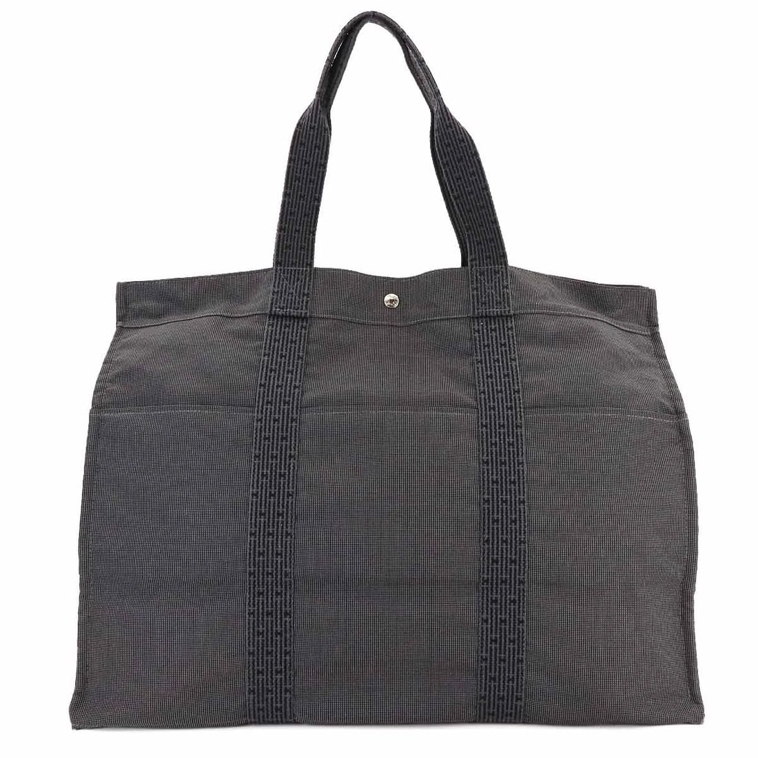 HERMES HERLINE TOTE TGM BAG CANVAS GRAY PURSE: HERMES Herline Tote TGM Bag Canvas Gray Purse Brand: HERMES Type: Tote Bag Material: Canvas Color: Gray Size: W 22.24 inch, H 16.54 inch, D 10.24 inch Handle 21.3inch (54cm) Accessories: None