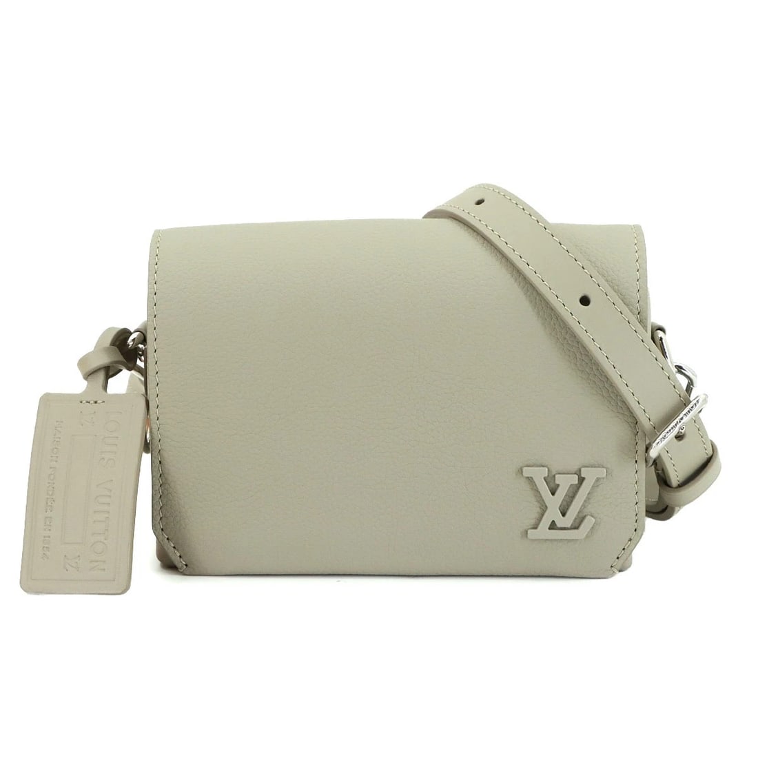 LOUIS VUITTON AEROGRAM FASTLINE WALLET SHOULDER BAG LEATHER: LOUIS VUITTON Aerogram Fastline Wallet Shoulder Bag Leather Brand: LOUIS VUITTON Type: Shoulder Bag Material: Leather Color: Sage Size: W 6.69 inch, H 4.72 inch, D 2.36 inch Shoulder 42.9inch to 5