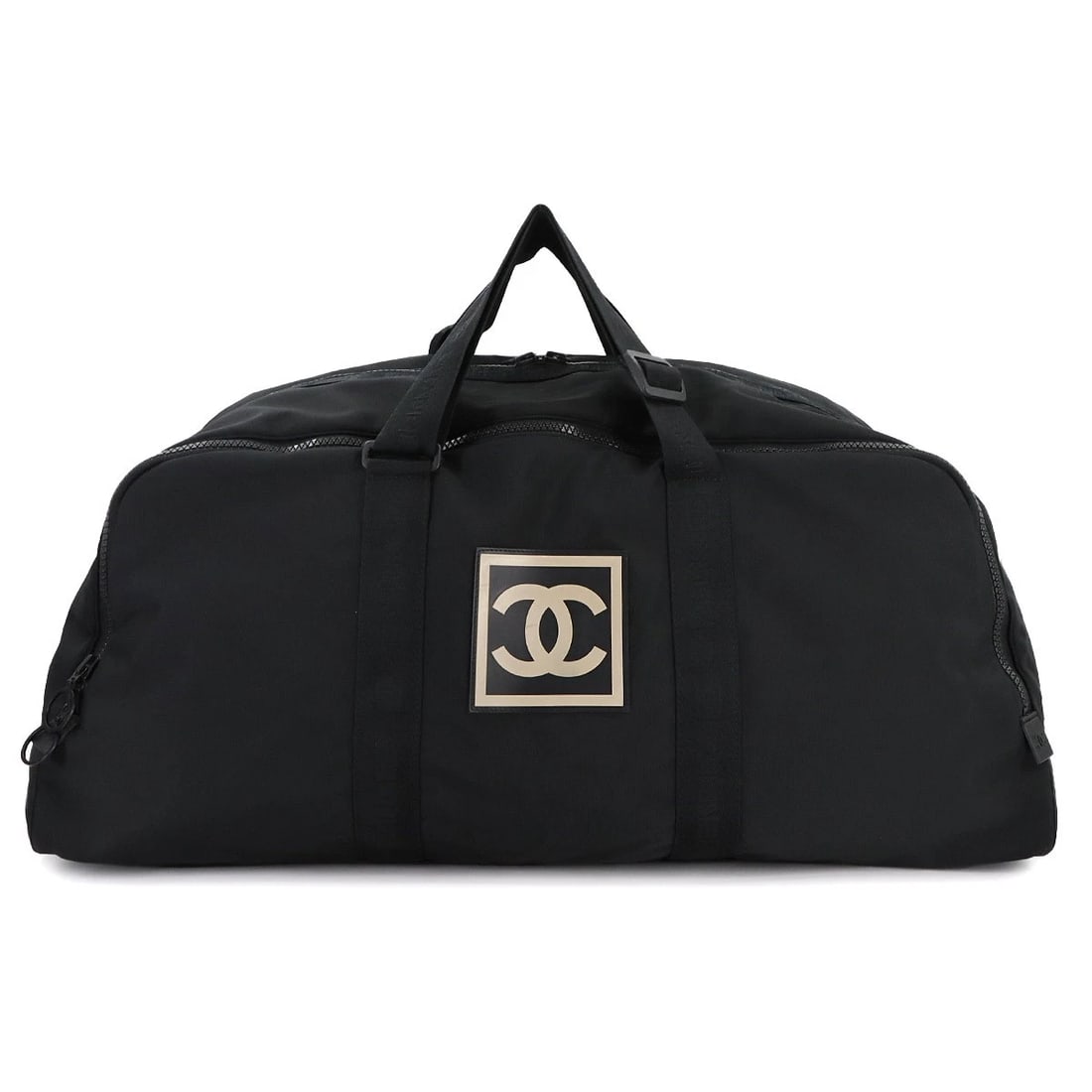 CHANEL SPORTS LINE BOSTON BAG NYLON BLACK VINTAGE PURSE: CHANEL Sports Line Boston Bag Nylon Black Vintage Purse Brand: CHANEL Type: Boston Bag Material: Nylon Color: Black Size: W 25.59 inch, H 12.20 inch, D 11.22 inch Handle (max.) 29.5inch (75cm) Ac