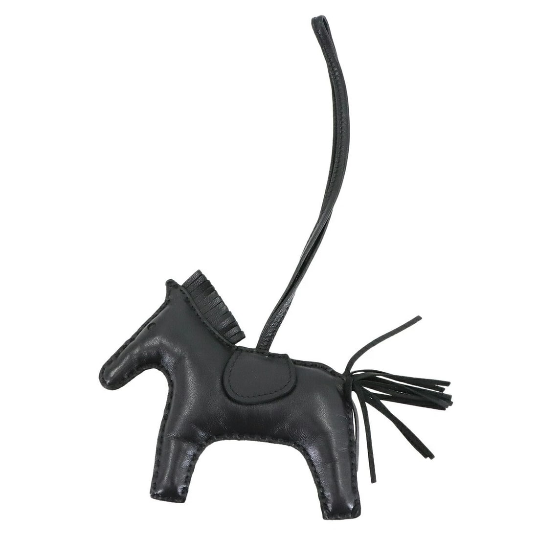 HERMES RODEO MM BAG CHARM AGNEAU MILO SO BLACK: HERMES Rodeo MM Bag Charm Agneau Milo So Black Brand: HERMES Type: Bag Charm Material: Agneau Milo Color: So Black Size: W6.3 x H4.1 inch strap: 7.1inch Accessories: None Accessories Notic