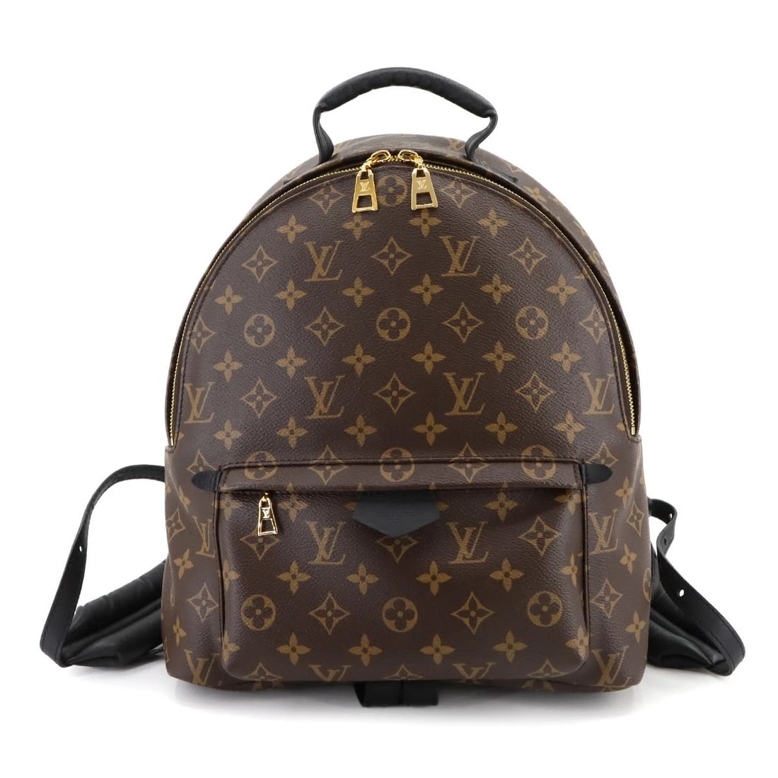 LOUIS VUITTON MONOGRAM MM BROWN BLACK: LOUIS VUITTON Monogram MM Brown Black Brand: LOUIS VUITTON Type: Backpack Material: Monogram Canvas , Leather Color: Monogram , Noir Size: W 11.02 inch, H 13.78 inch, D 3.94 inch Handle 7.9inch (2