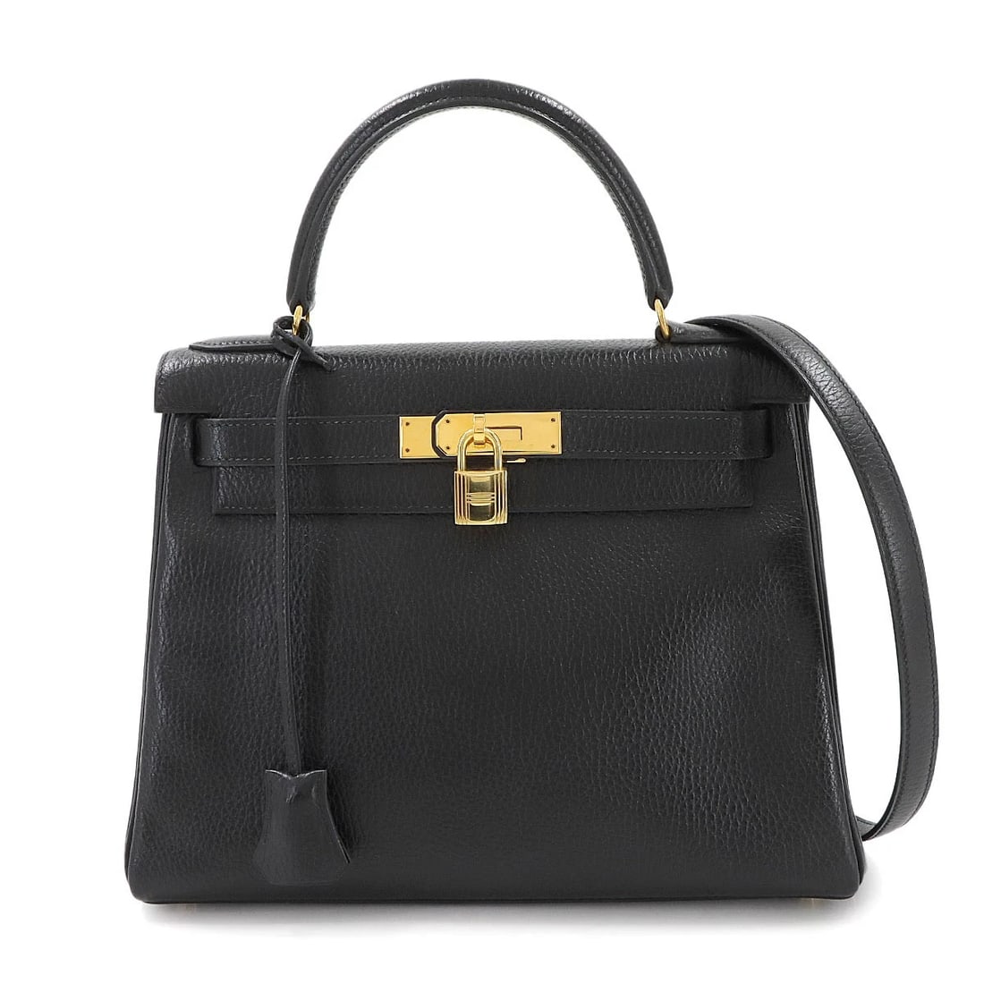 HERMES KELLY 28 ARDENNES BLACK 2WAY HAND SHOULDER BAG PURSE: HERMES Kelly 28 Ardennes Black 2way Hand Shoulder Bag Purse Brand: HERMES Type: Hand Bag / Shoulder Bag Material: Ardennes Color: Black Size: W 11.02 inch, H 8.27 inch, D 4.53 inch Handle 10.6inch