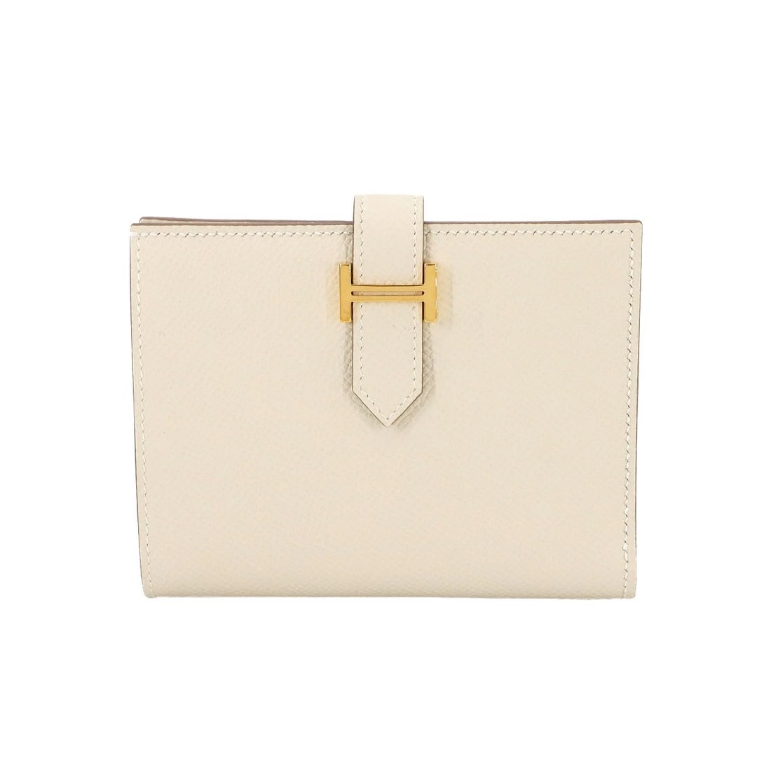 HERMES BEARN COMPACT WALLET VEAU EPSOM LEATHER CRAIE PURSE: HERMES Bearn Compact Wallet Veau Epsom Leather Craie Purse Brand: Bearn Compact Type: Wallet Material: Epsom Color: Craie Size: W 4.72 inch, H 3.94 inch, D 0.79 inch Accessories: None