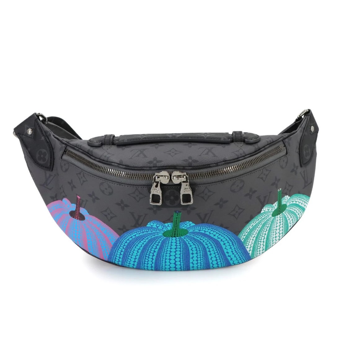 LOUIS VUITTON MONOGRAM REVERSE MAXI BUMBAG BODY BAG: LOUIS VUITTON Monogram Reverse Maxi Bumbag Body Bag Brand: LOUIS VUITTON Type: Body Bag Material: Monogram Eclipse Reverse Canvas Color: Monogram Eclipse Reverse , Multi color Size: W 15.75