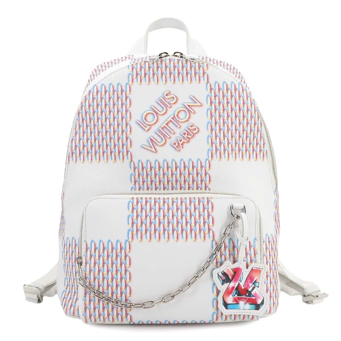 LOUIS VUITTON DAMIER BACKPACK LEATHER WHITE (1 of 7)