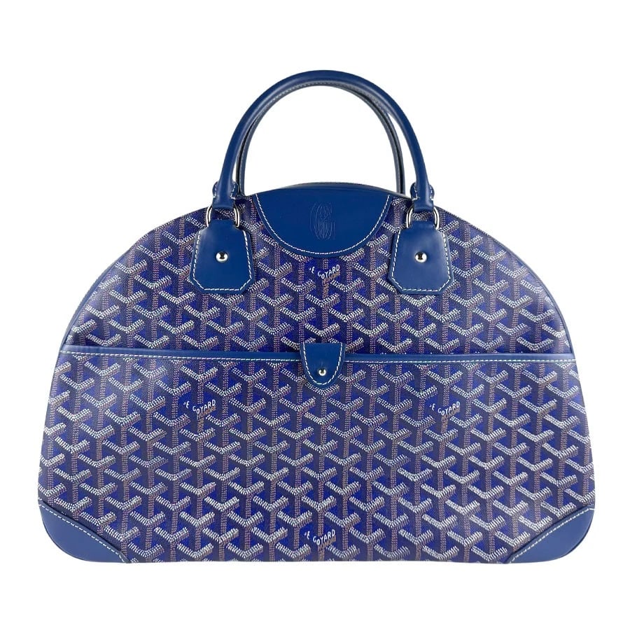 GOYARD SAINT JEANNE GM HANDBAG BLUE: GOYARD Saint Jeanne GM Handbag Blue Brand: GOYARD Type: Handbag Material: PVC Color: Blue Size: W:15.7inx H:10.6inx D:5.1in Handle Length:14.2in Accessories: None Accessories Notice: When
