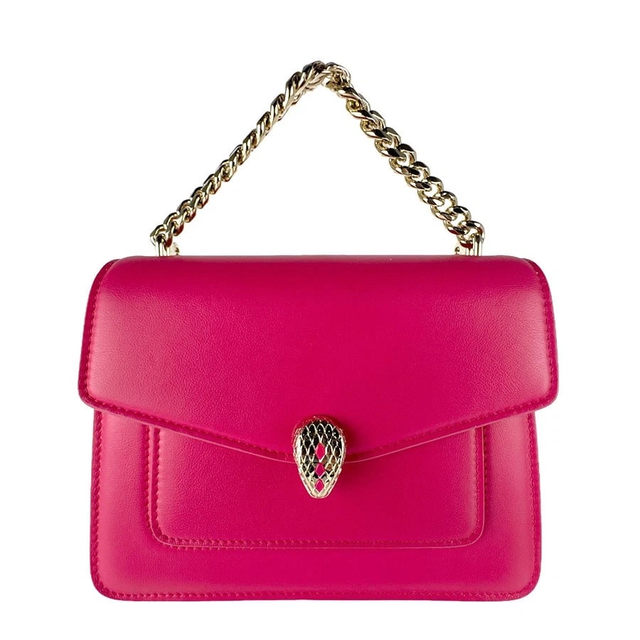BVLGARI SERPENTI FOREVER SHOULDER BAG HANDBAG: BVLGARI Serpenti Forever Shoulder Bag Handbag Brand: BVLGARI Type: Shoulder Bag Material: Leather Color: Pink Size: W:7.5inx H:6.3inx D:3.1in Handle Length:8.7in Shoulder Length: 39.4in Accessori