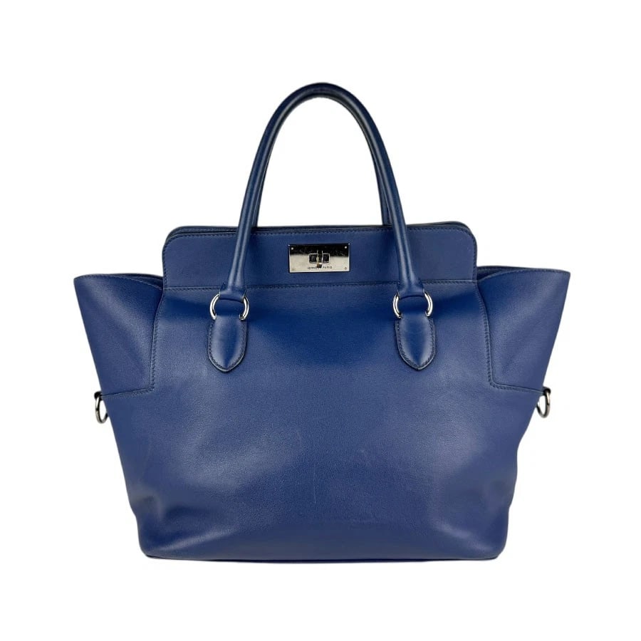 HERMES TOOL BOX 26 HANDBAG SHOULDER BAG BLUE: HERMES Tool Box 26 Handbag Shoulder Bag Blue Brand: HERMES Type: Handbag Material: Swift leather Color: Blue Safir Size: W:10.2inx H:11.0inx D:7.1in Handle Length:16.5in Shoulder Length: 30.7in A