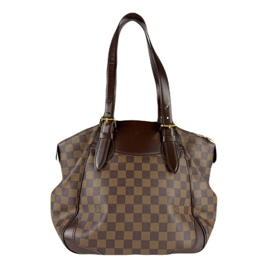 LOUIS VUITTON DAMIER EBENE VERONA GM SHOULDER BAG: LOUIS VUITTON Damier Ebene Verona GM Shoulder Bag Brand: LOUIS VUITTON Type: Shoulder Bag Material: Damier Canvas Color: Brown Size: W:11.8inx H:11.8inx D:6.7in Shoulder Length: 29.9in Accessorie